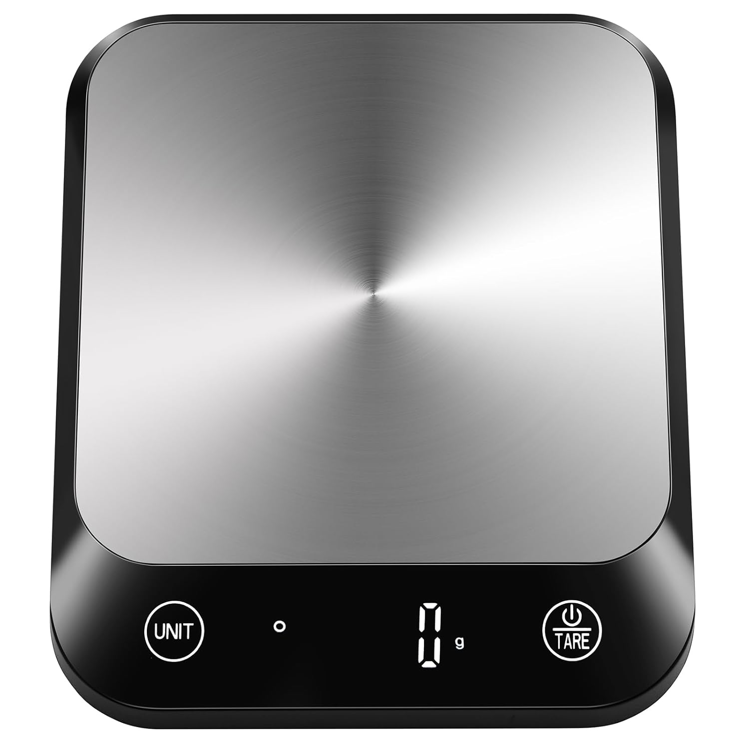 Vitafit 10 kg digitale Küchenwaage mit LED-Anzeige und Tara-Funktion, Fokuswaage seit 2001, digitale Waage mit Flüssigkeitsmessung, hohe Präzision bis 1 g, schwarz