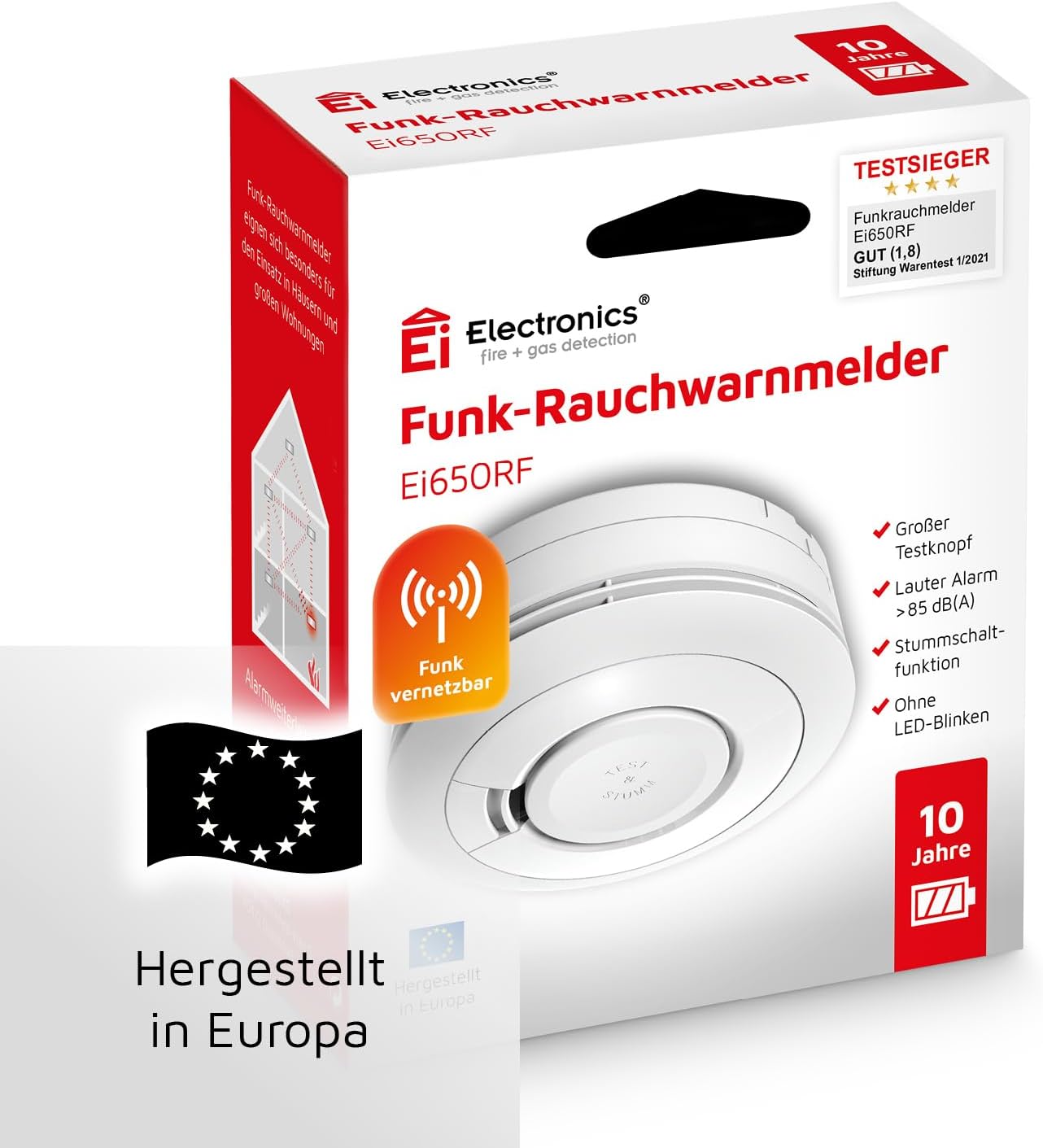 Ei Electronics Ei650RF 10 Jahre kabelloser Rauchmelder, 1 Stück – Bild 6
