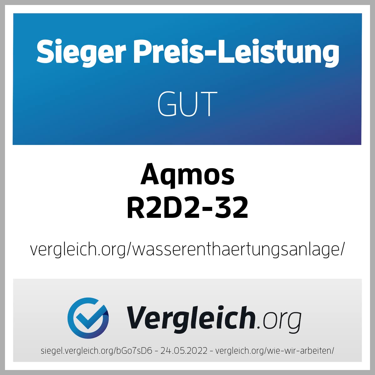 Aqmos R2D2-32 Wasserenthärtungsanlage mit Anschlussset 1 Zoll und Montageblock 1 Zoll | Wasserenthärtungsanlage für Haushalte bis zu 3 Personen | Entkalkungssystem Anti-Kalk-System Entkalker für – Bild 2