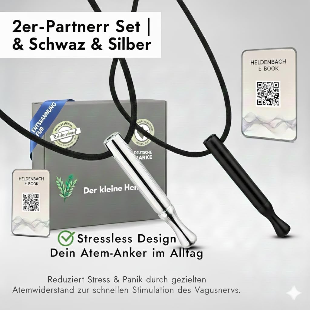 Set mit 2 Premium-Halsketten gegen Panikattacken und Angstzustände – Stressabbau, Senkung des Cortisolspiegels und Hilfe bei Angststörungen – Hoki-Halskette für mehr Frieden und Gelassenheit – Bild 3