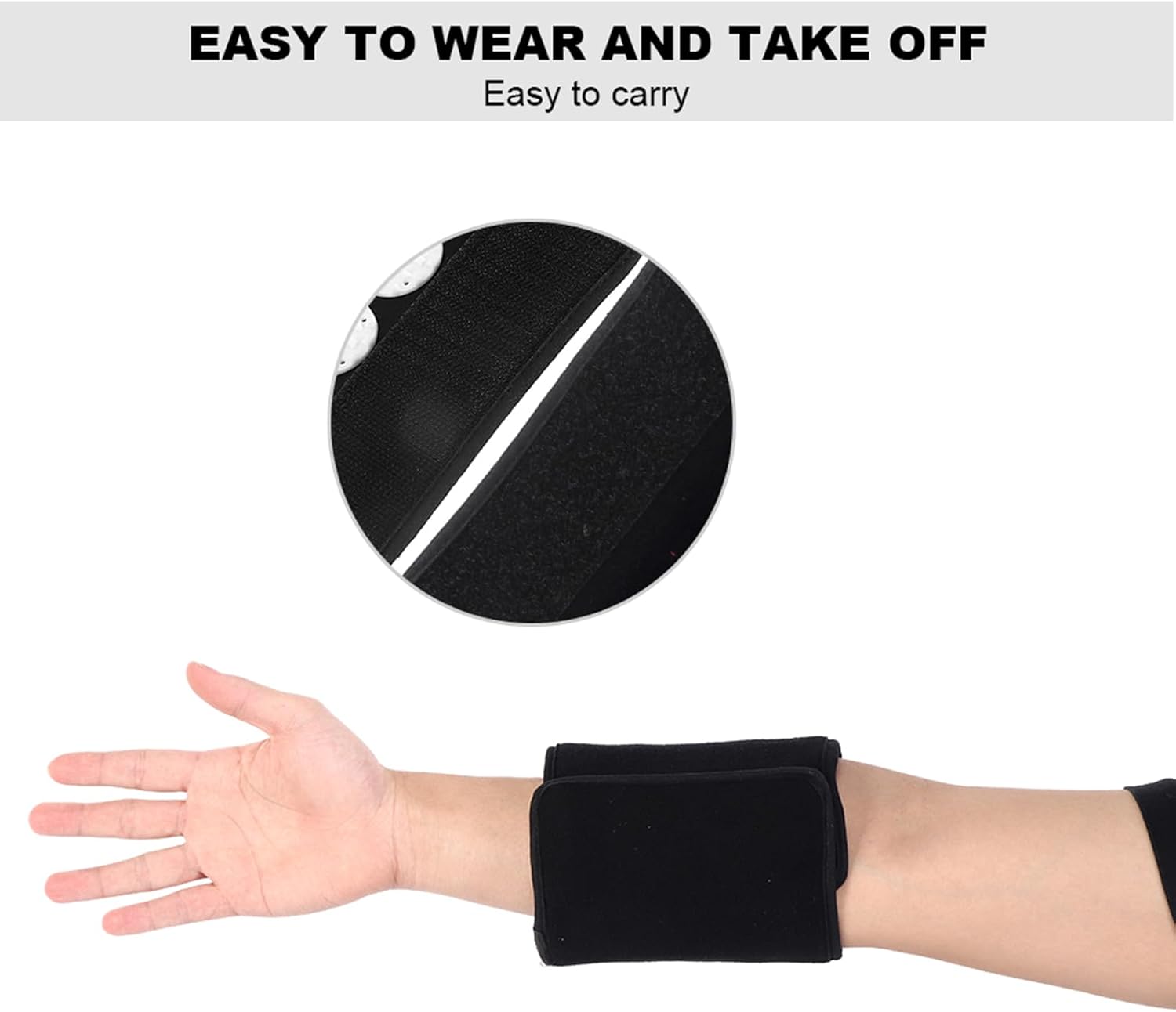 Fyearfly Akupressur-Armband, Massagegürtel, verstellbare Akupressurmatte für Arm, Nacken und Schulter, Stressabbau und Entspannung, für Yoga, Fitness und Büro (schwarz) – Bild 3