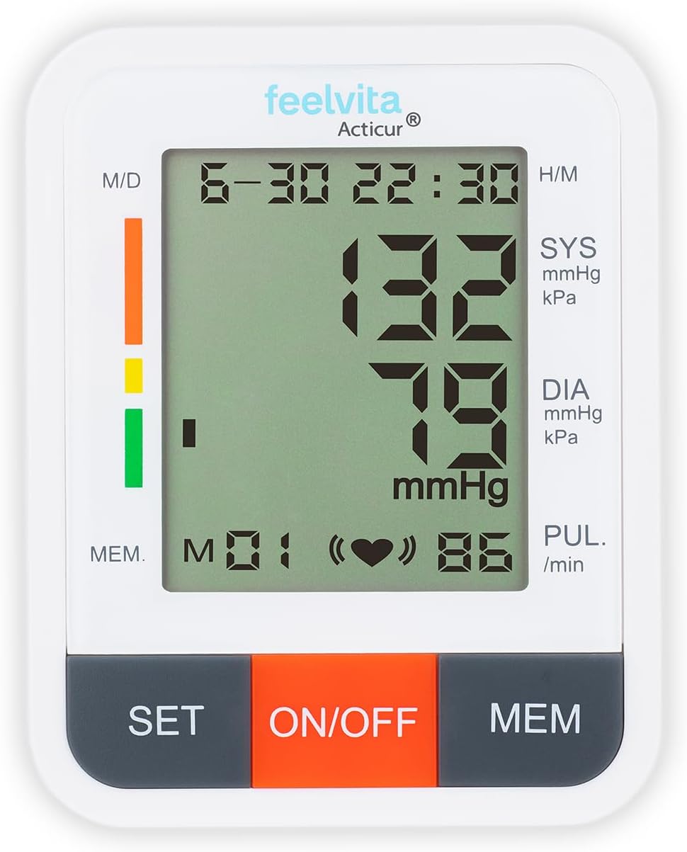 Genius Feelvita Acticur Blutdruckmessgerät Handgelenk, vollautomatisch, großes LCD-Display, Arrhythmie-Erkennung, Risikoanzeige, Ein-Knopf-Bedienung, 90 Speicherplätze, genaue Messung, Pulsmessung – Bild 5