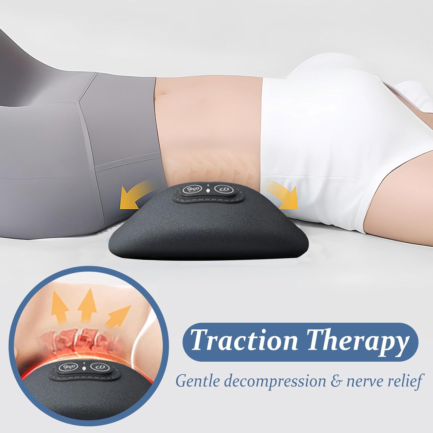 Elektrisches Lendenmassagegerät, 3-in-1-Rückenmassagegerät, Rückenmassagegerät mit Wärme, Vibration und Dehnung, Massagegerät für den unteren Rücken, fördert die Entspannung von Taille und Rücken – Bild 6