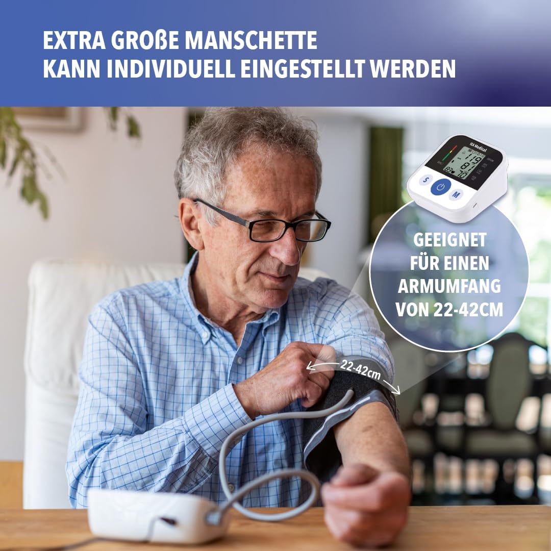 IEA Medical Bundle: Blutdruckmessgerät & Pulsoximeter, Blutdruckmessgerät, Pulsüberwachung & Sauerstoffsättigung in einem Set zur Gesundheitsüberwachung – Bild 3