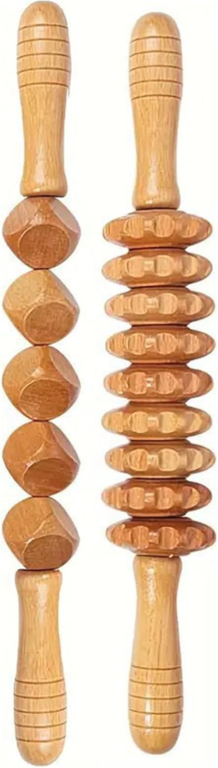 6-in-1-Massagewerkzeug-Set aus Holz, professionelles komplettes Maderoterapia-Massagegerät, Roller-Gua-Sha-Set-Kit, Faszienrolle, Körperformungswerkzeuge zur Körperformung, Linderung von Muskelschmerzen, Anti-Cellulite – Bild 8
