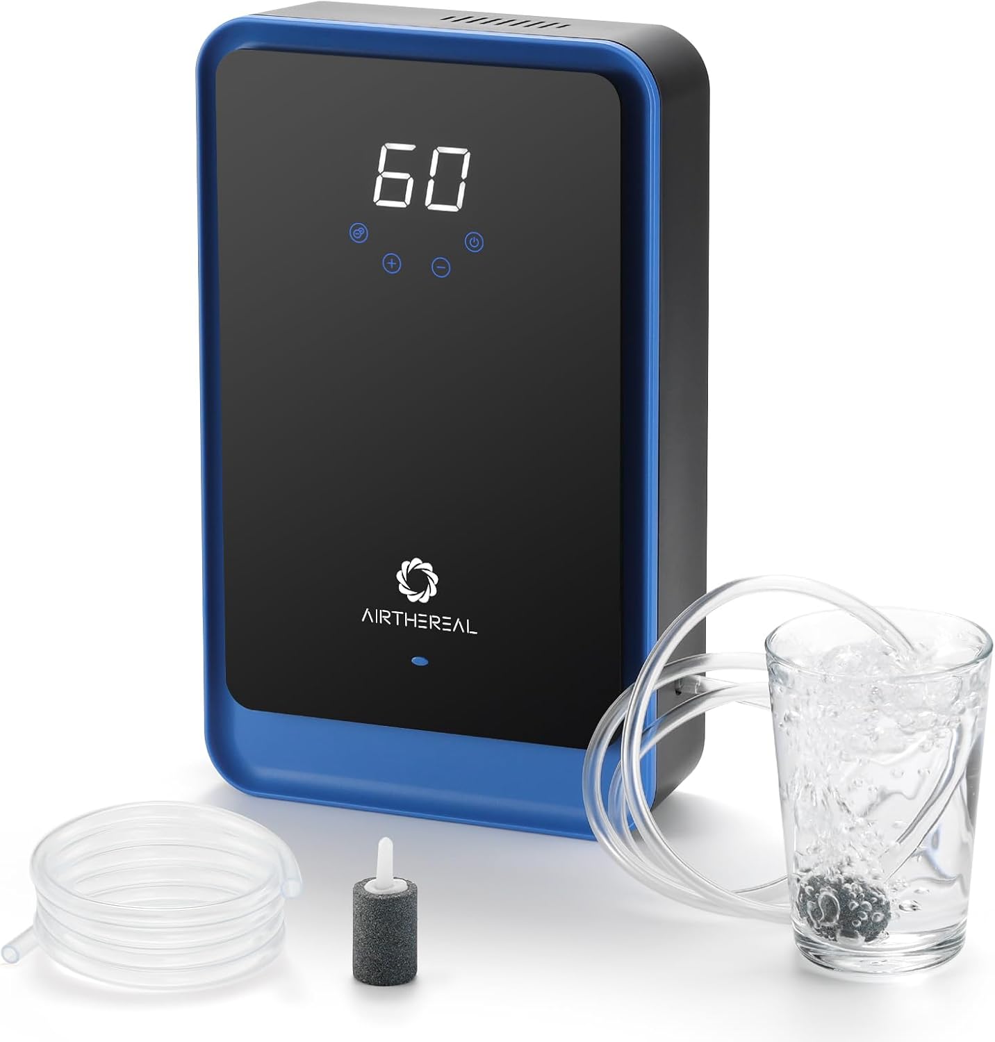Airthereal AH1000 2-in-1-Ozongenerator und Ozongerät für Wasser und Luft mit 2 Modi, Timer und Negativ-Ionen-Generator – reinigt Wasser, Luft, Waschlappen sowie Obst und Gemüse