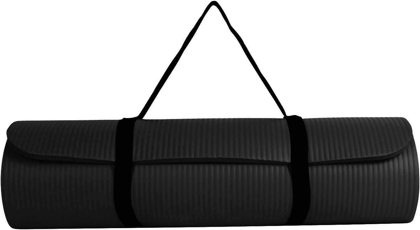 XXL Yogamatte, Pilatesmatte, Gymnastikmatte, Fitnessmatte mit Tragegurt, Phthalatfrei, SGS-zertifiziert, NBR Butadien-Acrylnitril-Kautschuk, 200 x 100 x 1,5 cm – Bild 5