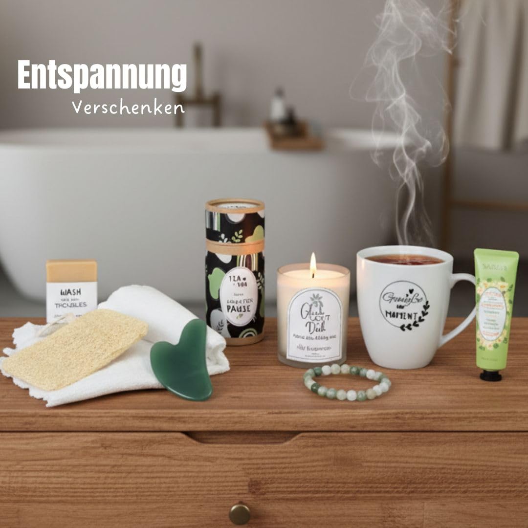 Wellness-Geschenkset für Frauen Kleine Auszeit | Wellness-Geschenkkorb Frau | Geschenk in Geschenktüte | Geschenke für Freundin | Geburtstagsgeschenk für Frauen | Entspannungsgeschenk – Bild 6