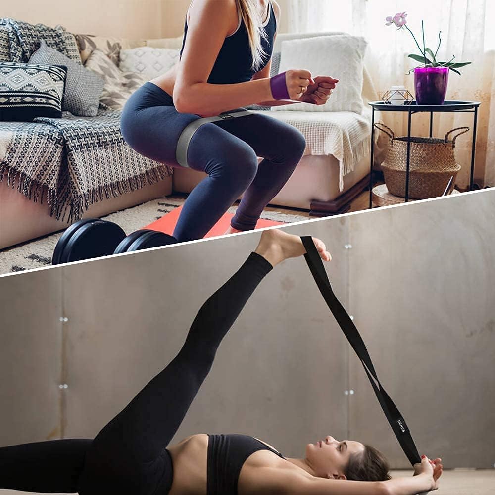 Widerstandsbänder Set, Sport elastisches Klimmzugband, Gymnastikband, Gummibänder, Fitnessbänder für Krafttraining, Bodybuilding, Yoga, Heimfitness, grau/schwarz – Bild 4