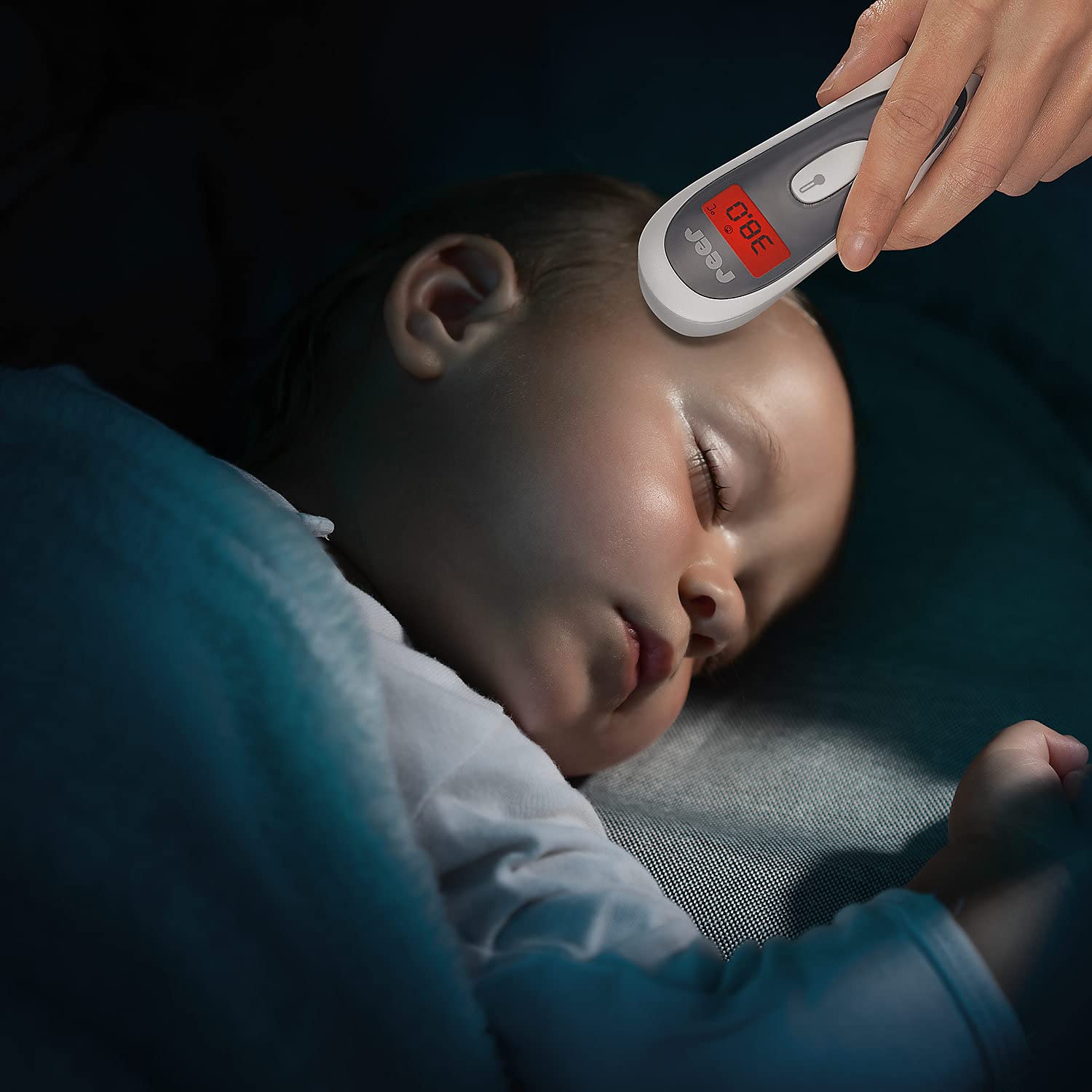 Reer Color SoftTemp 3-in-1 Infrarot-Fieberthermometer für Babys mit visueller Fieberwarnung, weiß – Bild 9