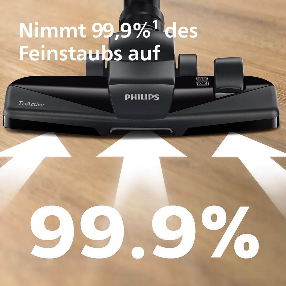 Philips PowerPro Kompaktstaubsauger – leicht, beutellos, 900 W Saugleistung, TriActive-Düse für Hartböden und Teppiche, Allergie-H13-HEPA-Filter, PowerCyclone 5-Technologie (FC9332/09) – Bild 5