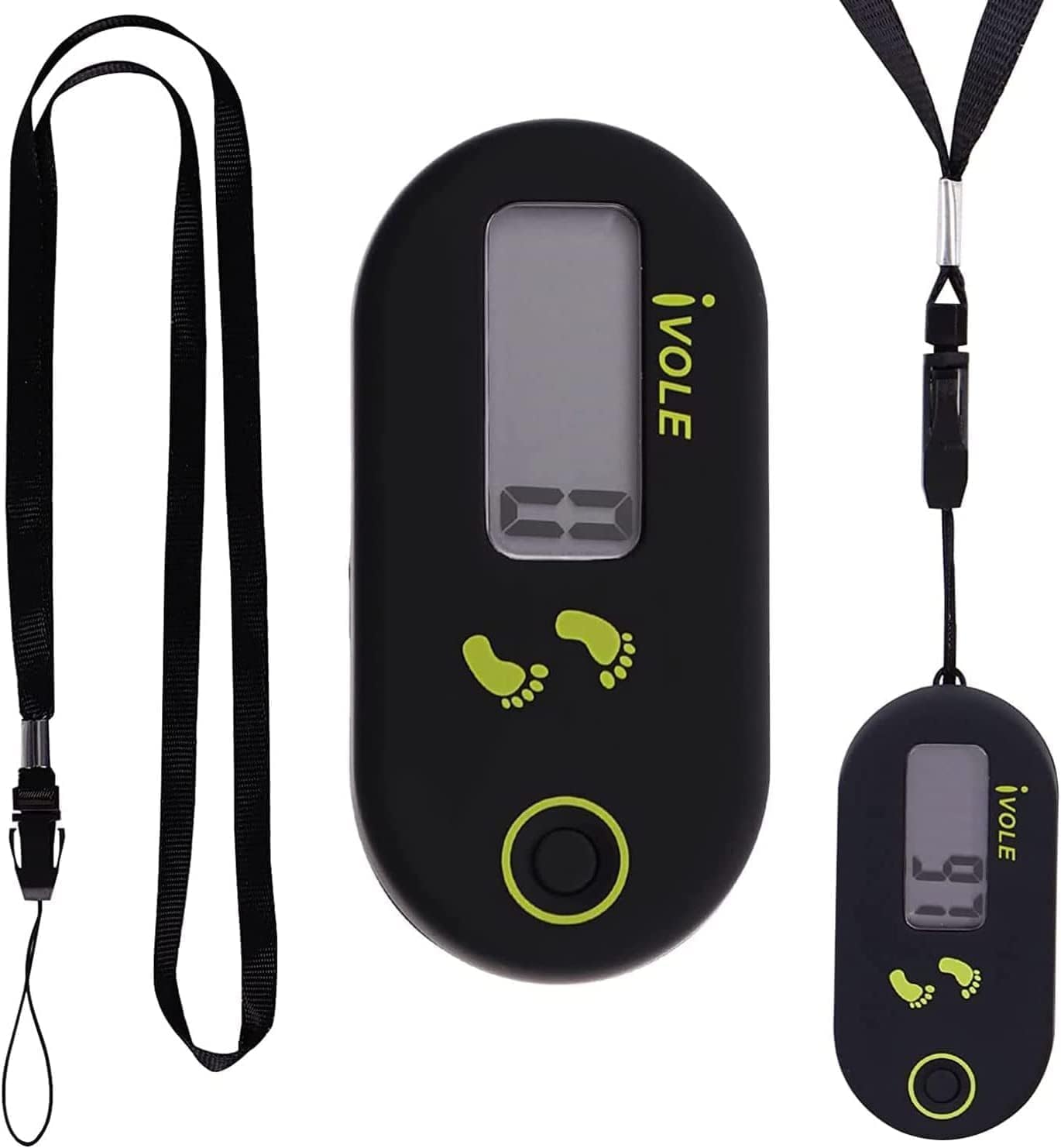 Sunshine Smile Schrittzähler zum Gehen,Einfache Schrittzähler,Mini-Pedometer- 3D-mit Clip-Lanyard,Pedometer Damen Herren Einfach