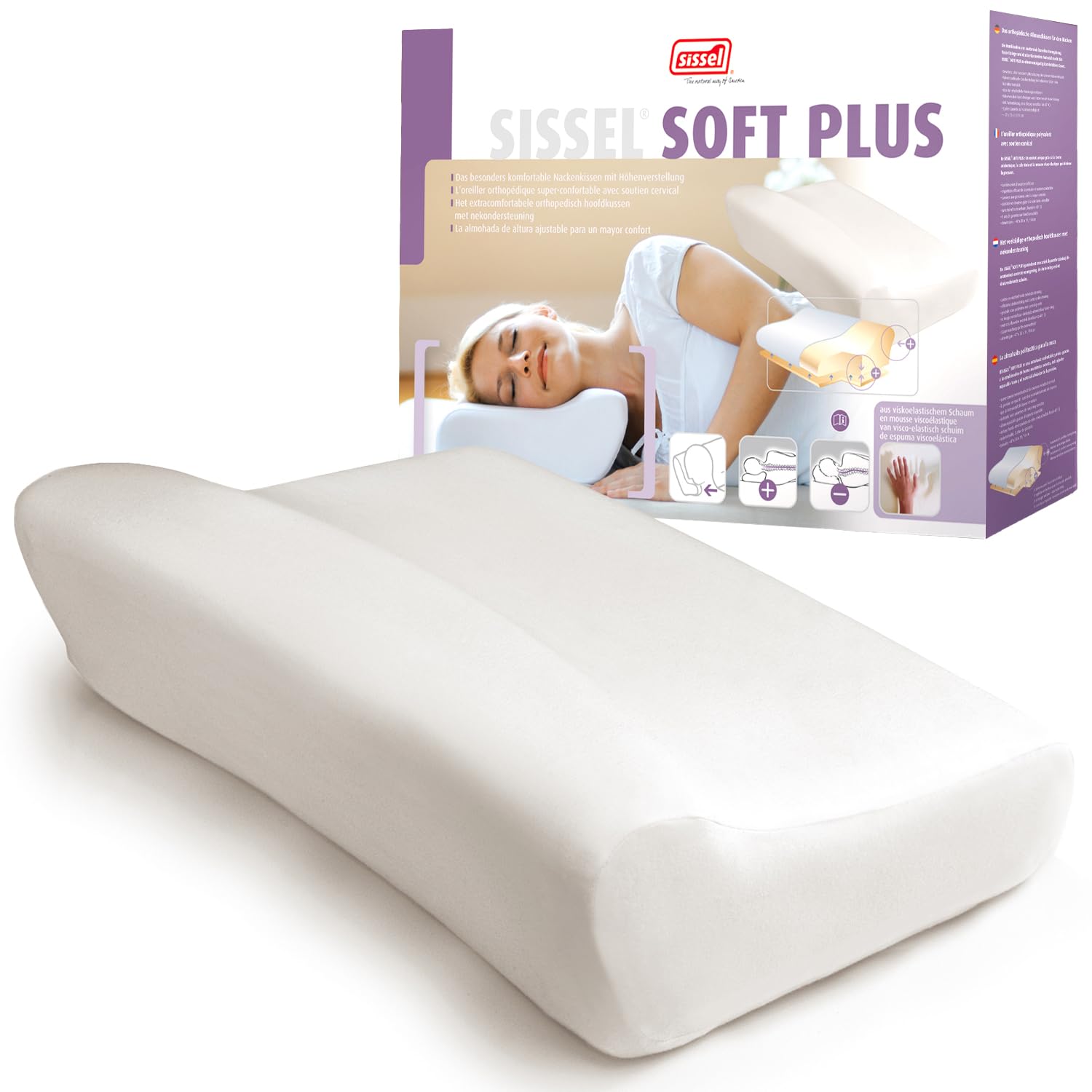 Orthopädisches Unisex-Outdoor-Kissen von SISSEL, erhältlich in Nude – Ecru – Größe 47 cm LX 11 cm BX 33 cm H