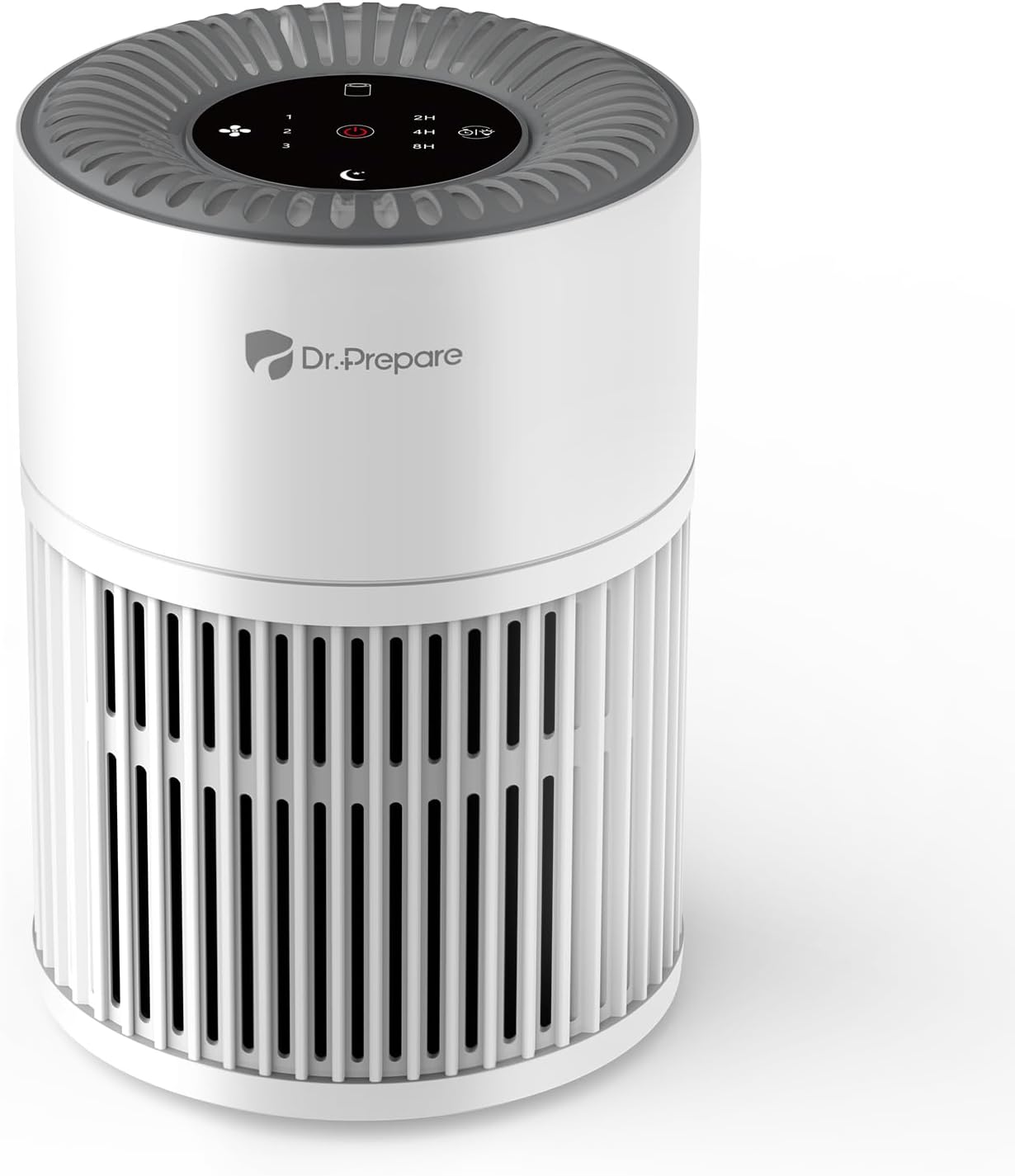 DR.PREPARE Luftreiniger für Allergiker, besonders leiser und energieeffizienter HEPA-Luftreiniger gegen 99,97 Prozent Schimmelstaub, waschbarer Vorfilter, 15 dB, Schlafmodus, für Schlafzimmer, Büros