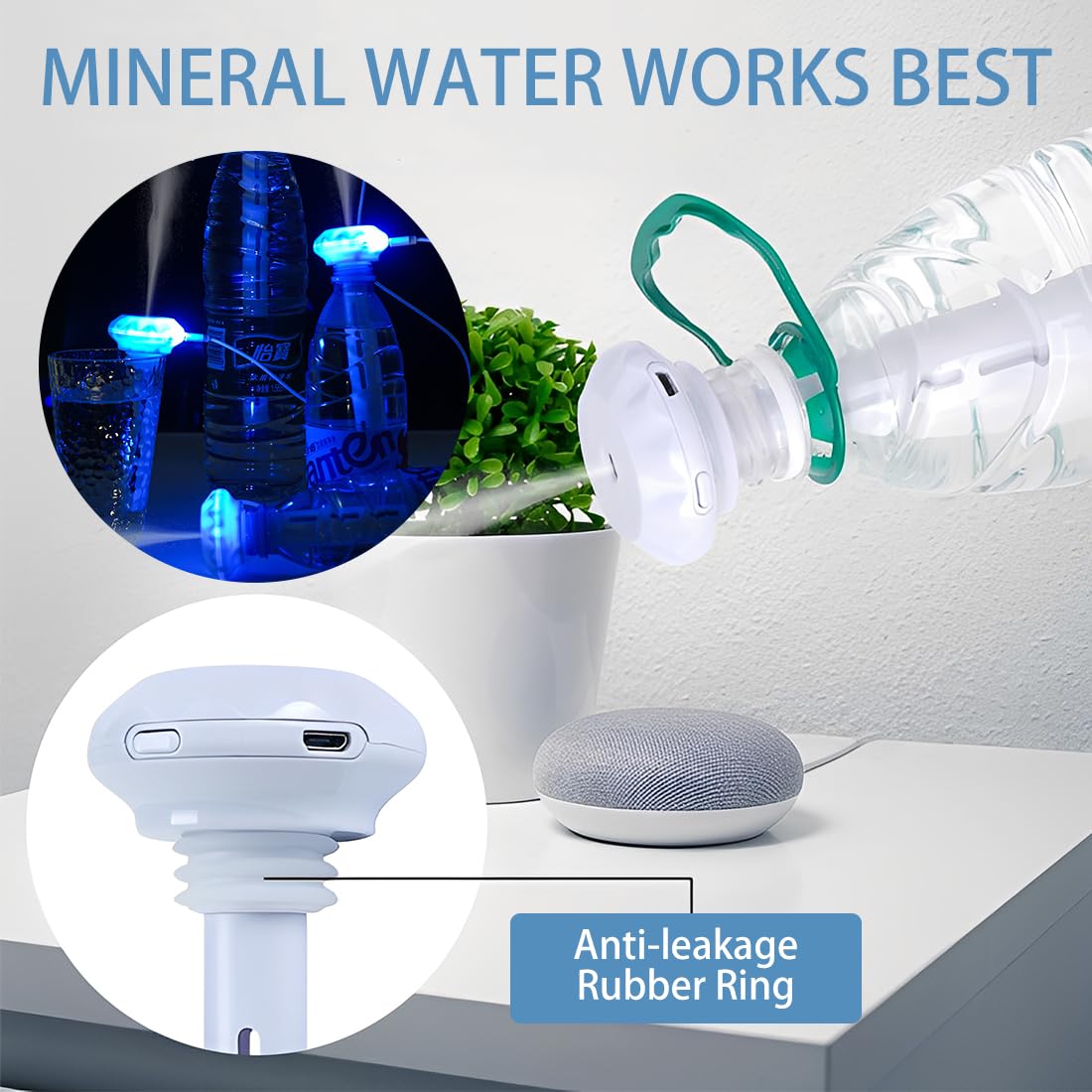 Tragbarer Mini-USB-Luftbefeuchter – Ultraschall-Kaltnebel, kein Wassertank, leise und längenverstellbar, für Zuhause, Büro, Auto und Reisen – Bild 4