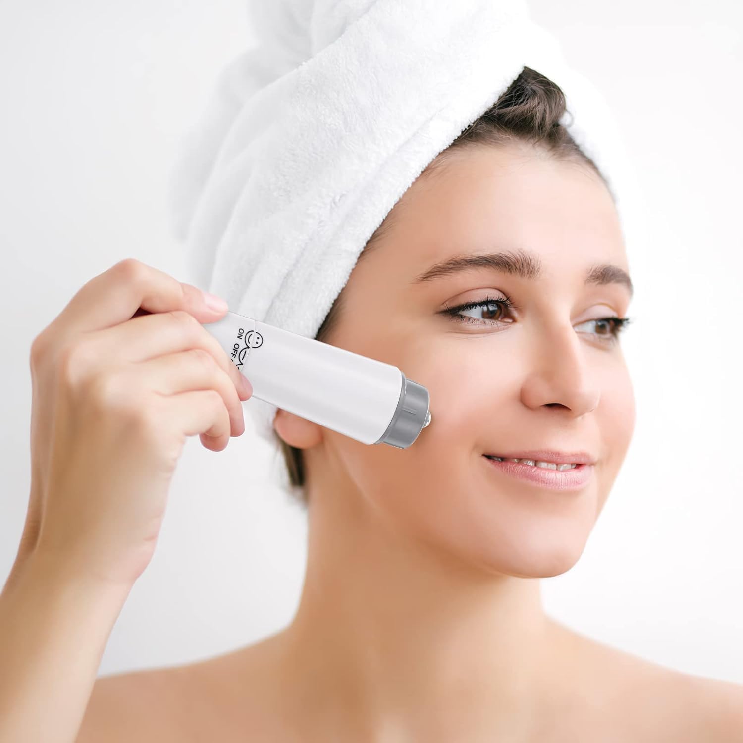 Healifty Gesichtsmassagegerät, 4-in-1, elektrisches Gesichtsmassagegerät, Mini-Akupressur-Massagegerät zur Schmerzlinderung (weiß) – Bild 8