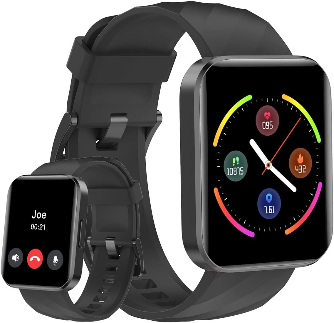 HUAKUA Smartwatch mit Telefonfunktion für Damen und Herren, über 100 Sportmodi, Fitnessuhr mit Herzfrequenzmesser, SpO2-Messung, Schlafüberwachung, Nachrichten für Android iOS