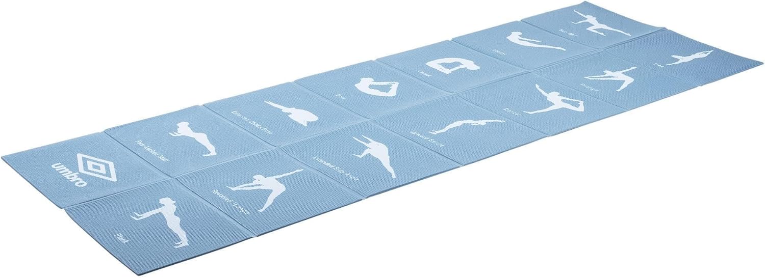 Umbro faltbare Gymnastikmatte, Yogamatte, rutschfeste Fitnessmatte