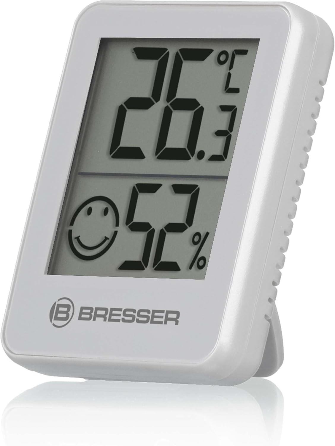 Bresser Temeo Thermometer Hygrometer, Hygro-Indikator 3er-Set zur Tisch- oder Wandmontage mit Raumklimaanzeige, weiß, 4,5 x 1,6 x 5,8 cm – Bild 4