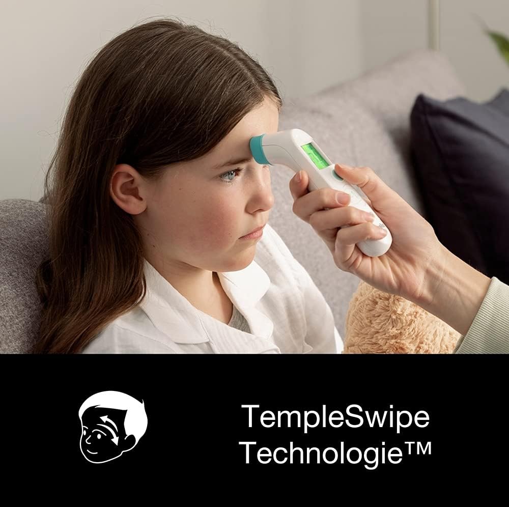Braun Sensian Swipe 5 Schläfenthermometer, TempleSwipe-Technologie, farbcodierte Digitalanzeige, geeignet für Babys und Kinder, 3-Sekunden-Ergebnisse, die Marke Nr. 1 bei Ärzten (1), BST200 – Bild 3