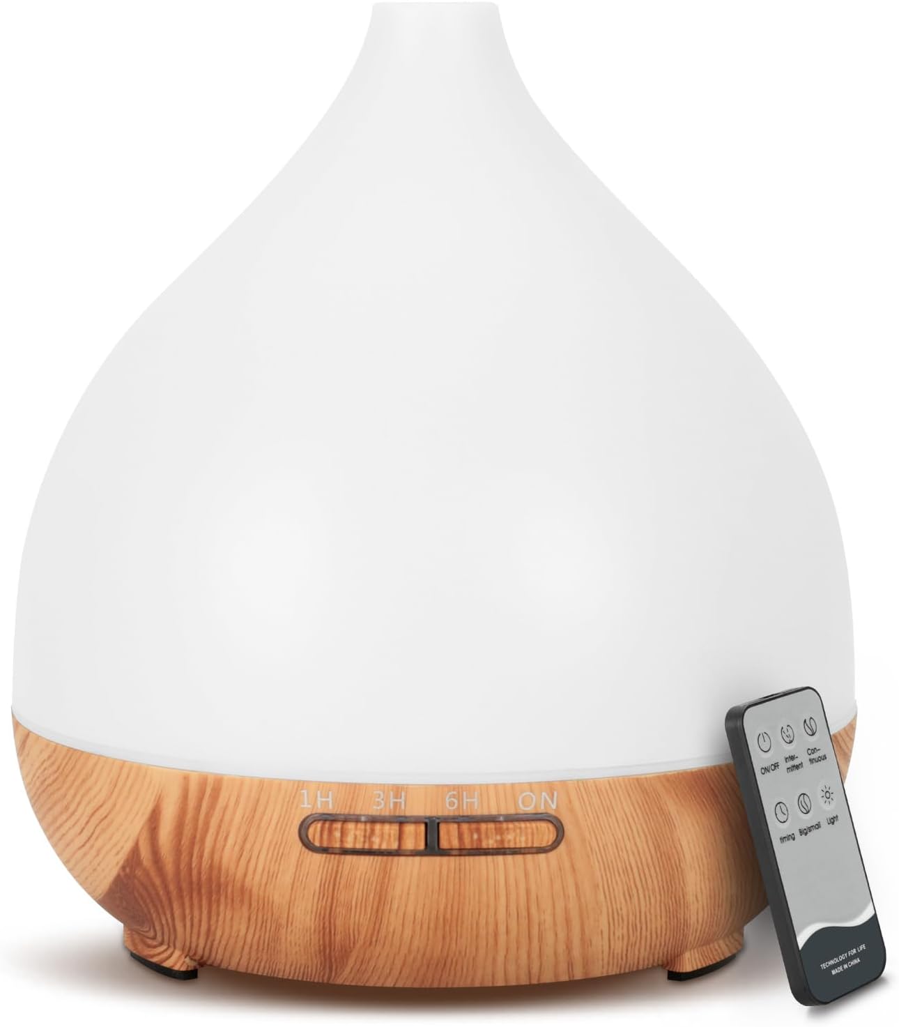 Cozary Aroma Diffuser 400 ml, Ultraschall-Aromatherapie-Raumduftdiffusor für ätherische Öle mit 7-Farben-LED-Licht, Diffusor-Luftbefeuchter mit Fernbedienung, 3 Timer, automatische Abschaltfunktion
