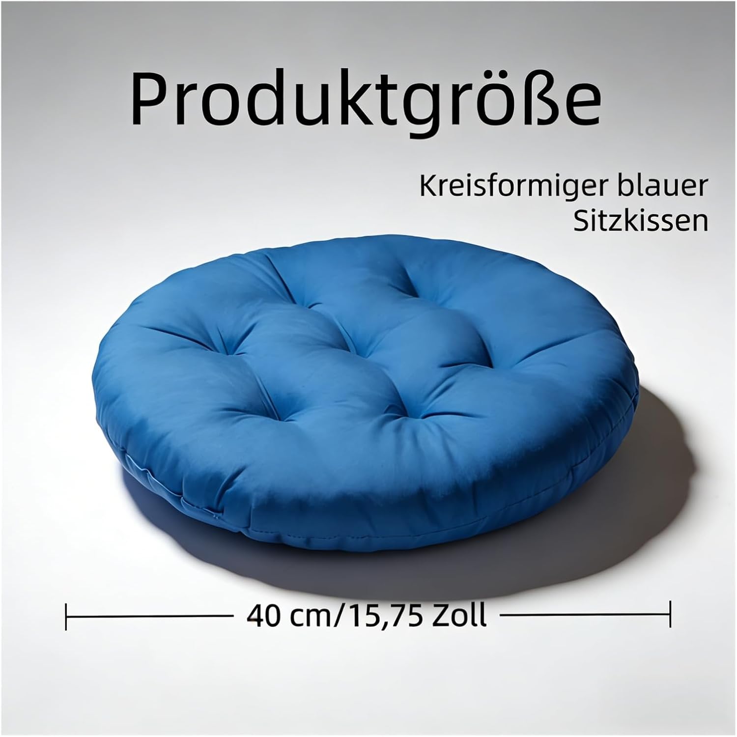 2er Set Sitzkissen rund 40cm - Stuhlkissen rund 5cm dick mit Rutschfest, Bodenkissen Sitzkissen rund für Indoor Outdoor Sitzkissen Schule Bequeme Auflagen & Auflagen (Rosa) – Bild 4