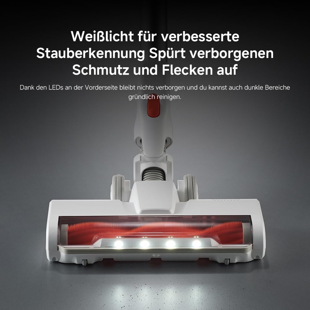 XIAOMI G20 Lite Akku-Staubsauger, 18.000 Pa Saugleistung, 40 Min. Laufzeit, Weißlicht-Stauberkennung, 2-in-1-Bürstenaufsatz, Ein-Knopf-Staubablass, für Sofarisse und Computertastaturreinigung – Bild 4