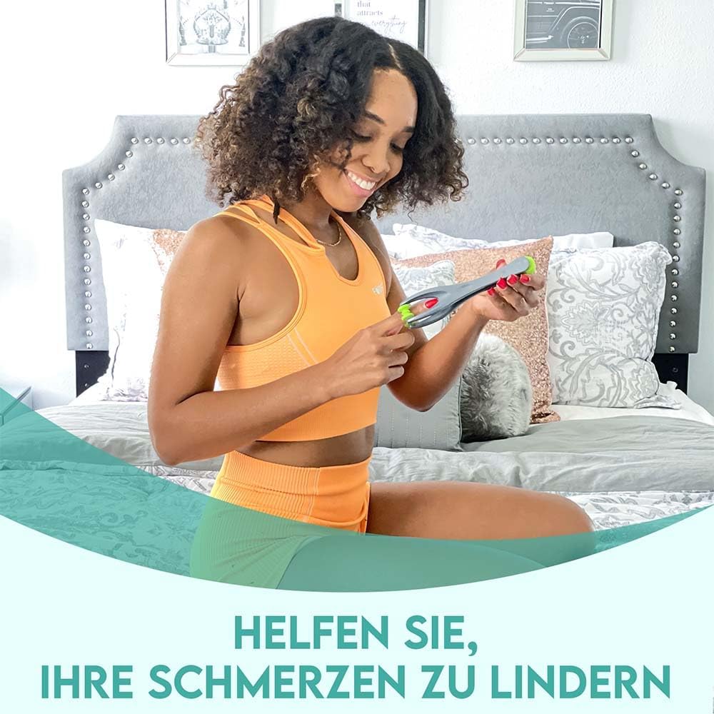 Cozlow Hand- und Fingermassagegerät, doppelseitiger Massageroller für Arthritis und Karpaltunneltherapie, Druckpunktmassagegerät zur Linderung von Fingerschmerzen – Bild 3