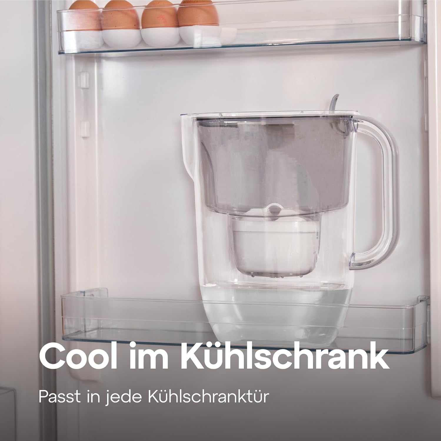 AQUAPHOR Frischwasserfilterkanne 3,2 L – Filterkanne mit 3 Maxfor+ Kartuschen – Trinkwasserfilter reduziert Kalk & Chlor – Für Kaffee, Tee & Trinkwasser – Grau – Bild 4