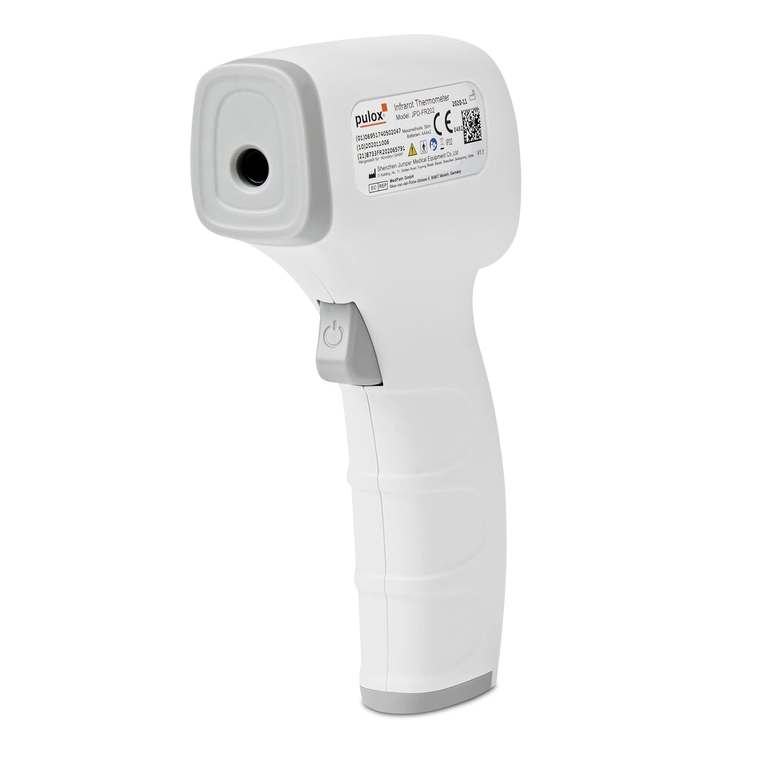 Pulox JPD-FR202 Infrarot-Fieberthermometer – Kontaktloses Stirn- und Oberflächenthermometer für Babys und Erwachsene – LCD-Display, Fieberalarm und Speicherabruf – Bild 2
