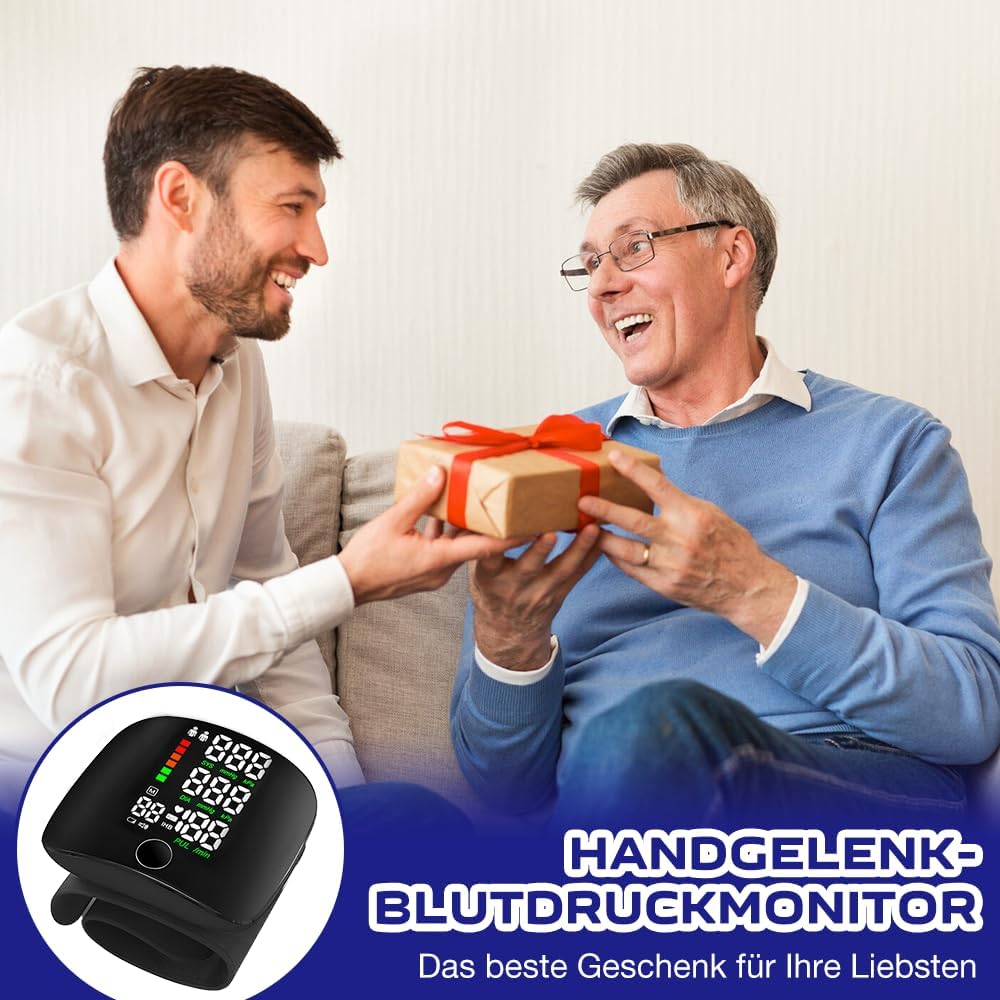 Handgelenk-Blutdruckmessgerät, digitales Blutdruckmessgerät Handgelenk mit 99 x 2 Lesespeicher, automatische Sprachausgabe, automatisches Handgelenk-Blutdruckmessgerät mit LCD-Bildschirm – Bild 8