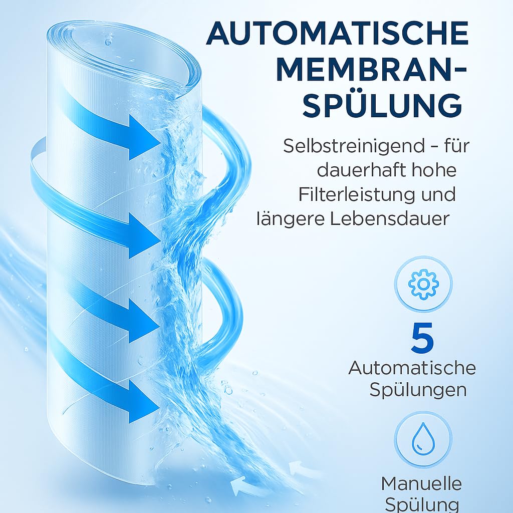Vivalis One Tischosmosesystem mit Heißwasser und UV – 6-stufiger Umkehrosmose-Wasserfilter, 3,2 l Tank, 45–95 °C, Alca-Mineralisierung – Bild 7