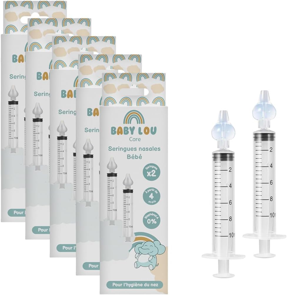 Nasenspritzen für Babys, 10er-Pack Spritzen, Nasenreinigung & Nasenspülung, wiederverwendbar & BPA-frei, ab 4 Monaten