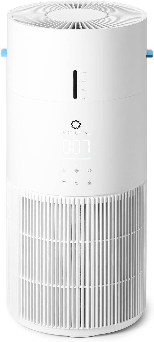 Airthereal AEH300 2-in-1 Luftreiniger & Luftbefeuchter – Kombigerät für Räume bis 111 m² – HEPA-Filter gegen Pollen & Tierhaare – Hygienische Kaltverdunstung ohne Nebel & Kalkstaub – Auto-Modus