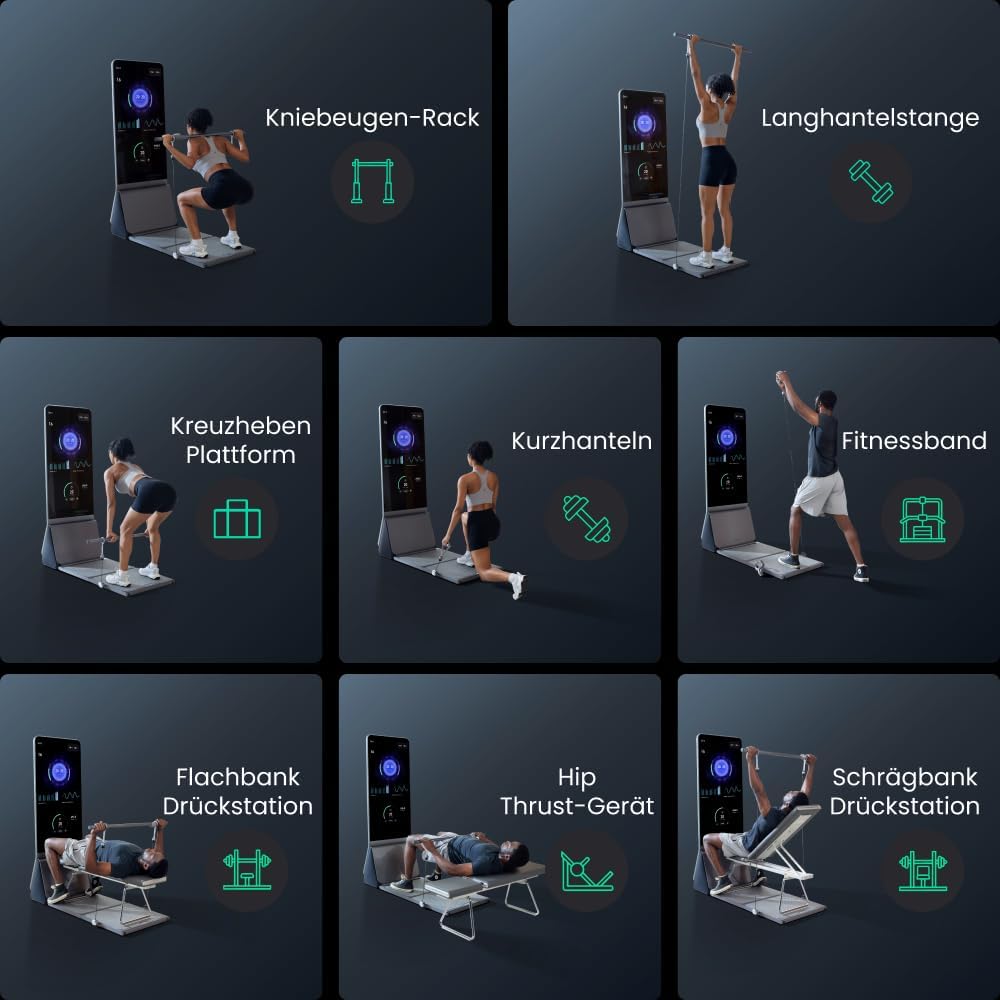 AEKE K1 Smart Home Gym System: KI-gestütztes All-in-One-Fitnessgerät für Ganzkörper-Krafttraining und personalisierte Workouts – K1 – Bild 6