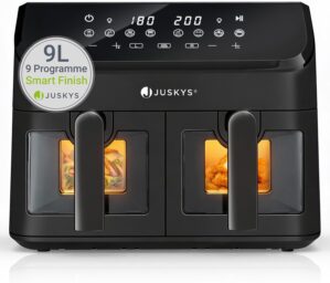 Juskys Airfryer 9 L Doppelkammer-He...