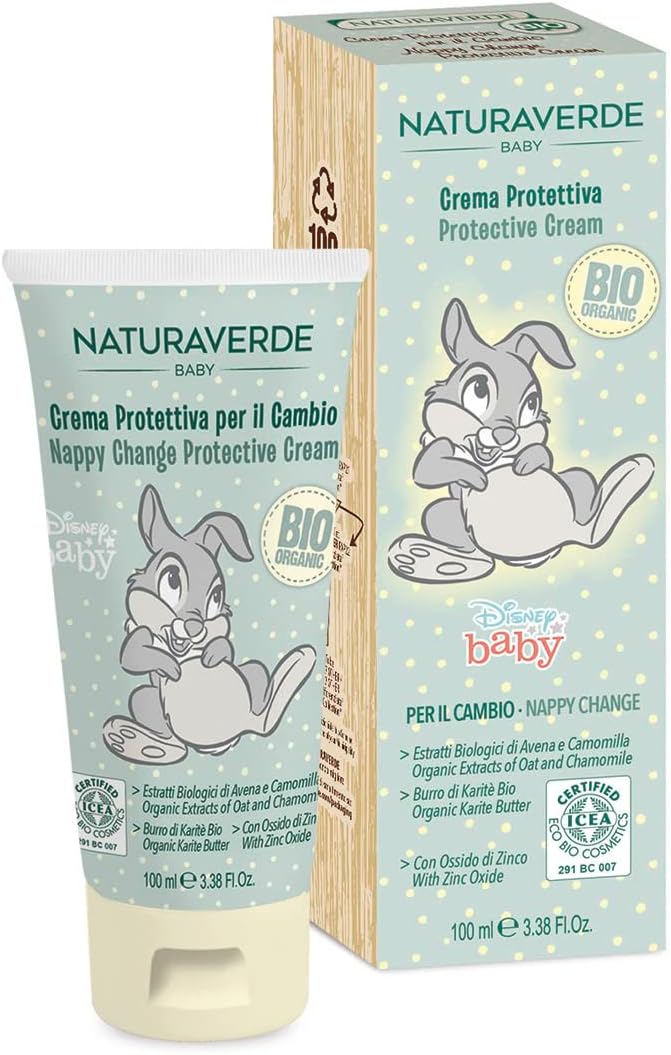 Disney Baby BIO ICEA Eco Organic Cosmetics Bambi Haferflocken-Kamille- und Sheabutter-Erweichungscreme, 100 ml