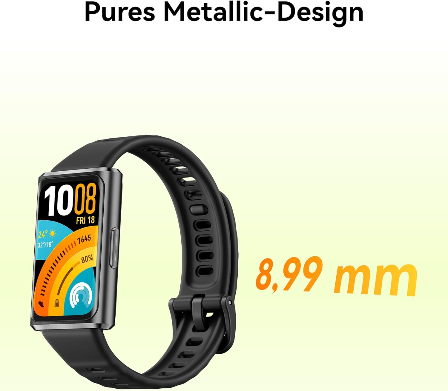 HUAWEI Band 11 Pro Smartwatch, autonomer GPS-Fitness-Tracker, 1,62 Zoll AMOLED 2000 Nits, Herzfrequenz- und Schlaf-Tracking, SpO2, Wohlbefinden, Bluetooth, 5 ATM, Android und iOS, Legierungsgehäuse, Schwarz – Bild 3