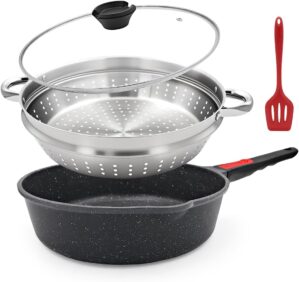 Bratpfanne 28 cm mit Deckel, 4-teil...