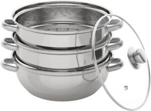 3-stöckiges Kochtopf-Set, Dampfgar...