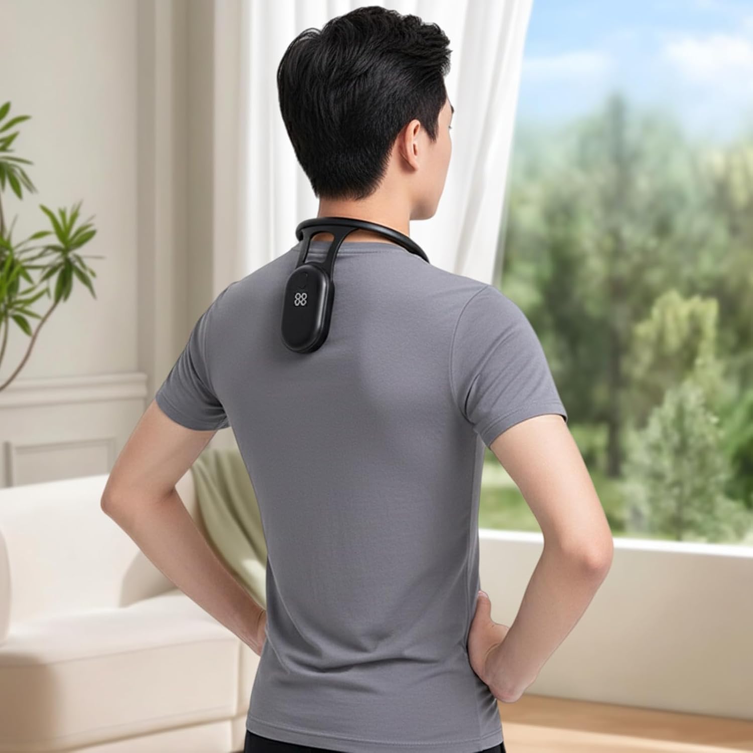 Intelligenter Haltungstrainer mit intelligenter Vibrationserinnerung für Männer und Frauen (schwarz) – Bild 3