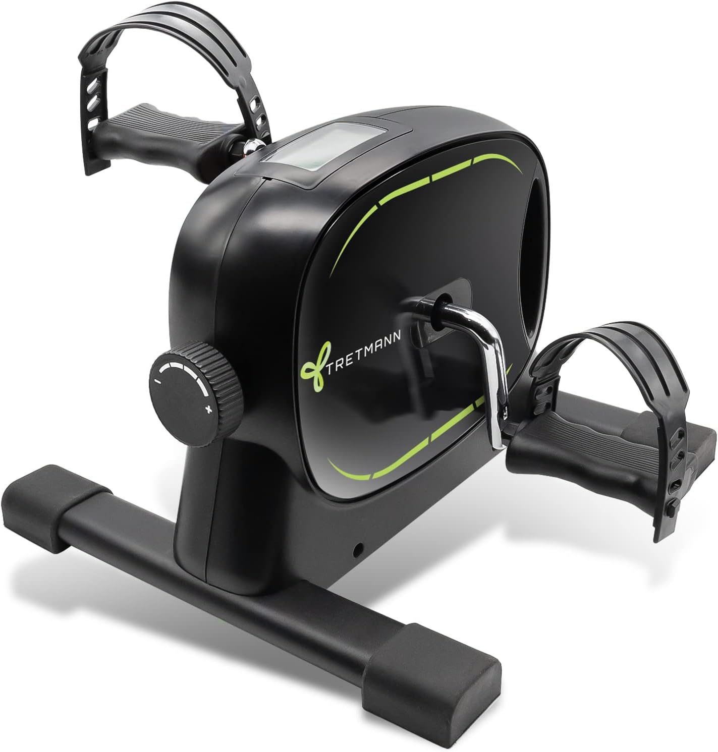 Tretmann Tretmann Basic Pedaltrainer-Set – extra stabil & leise – inklusive Befestigungsgurt – Dekra-geprüfter Beintrainer für Senioren, Heimtrainer, Minibike, schwarz, grün – Bild 7