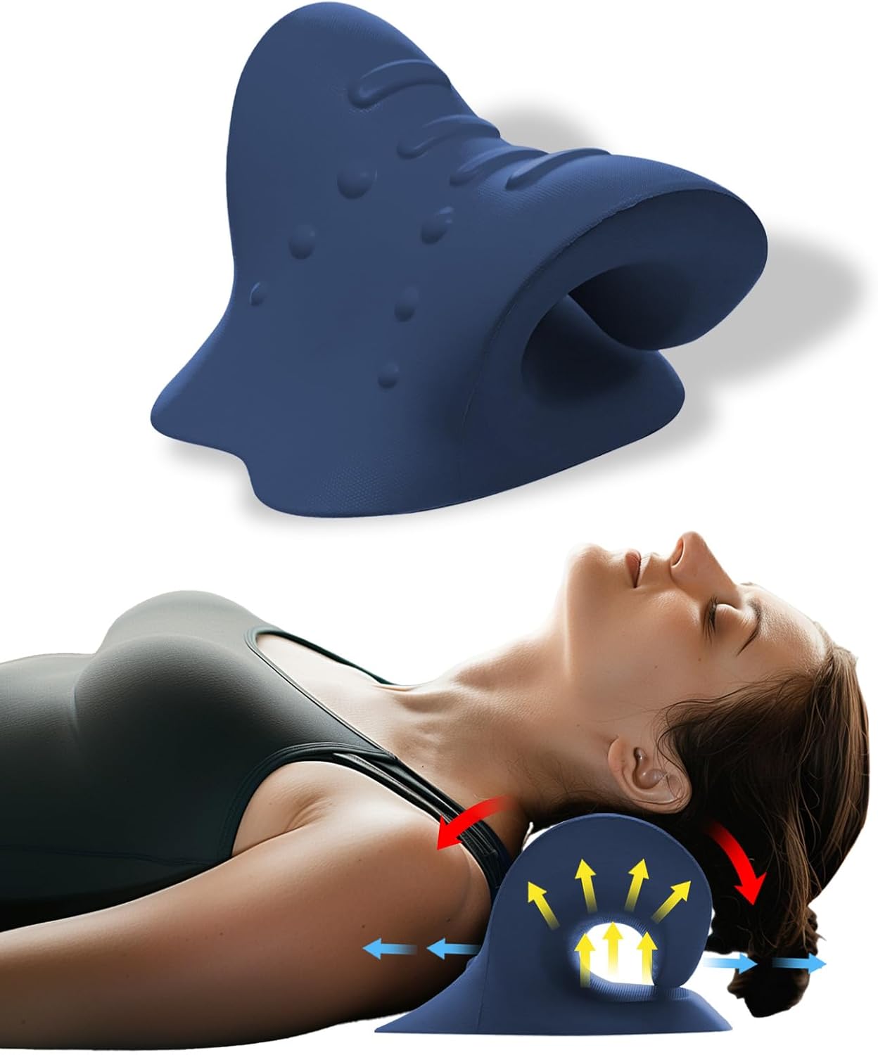 Reiteag Cloudy Neck, Neck Cloud Original, Nackendehner, orthopädischer Testsieger, Premium Nackenhöcker-Weg-Korrekturkissen, lindert Verspannungen und Steifheit im Nacken