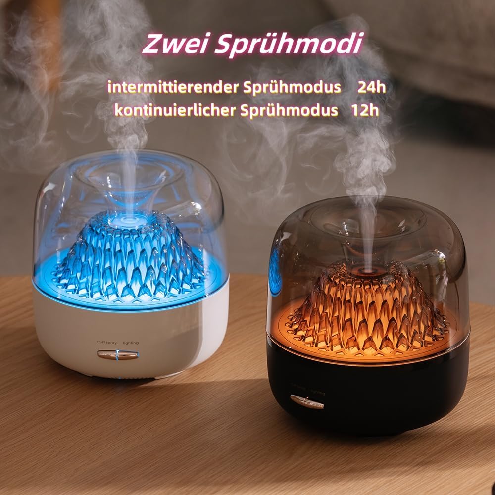 Aroma-Diffusor 200 ml, Premium-Aromatherapie-Ultraschall-Luftbefeuchter, elektrischer Raumduft-Diffusor mit Fernbedienung, elektrischer Ölbrenner mit 7-Farben-LED-Licht, Aroma-Entschärfer – Bild 2