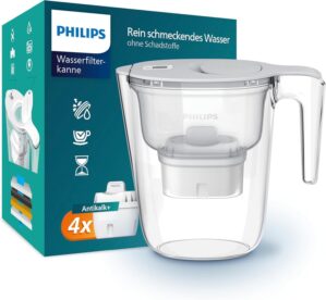 Philips Wasserfilterkanne + 4 Anti-...