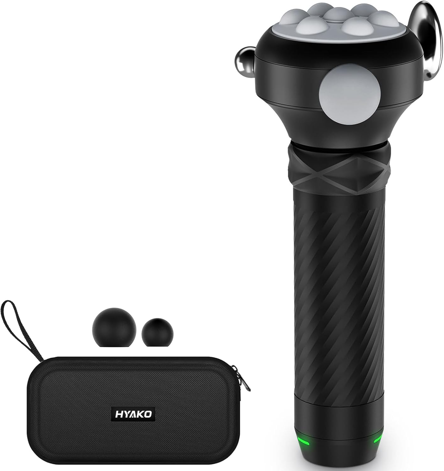 HYAKO Pro Max Professionelle Massagepistole – 3,5 mm Amplitude Tiefengewebe-Massagegerät, Vibrationstherapie für Sportler zur vollständigen Körpererholung, Geschenk (Grau)