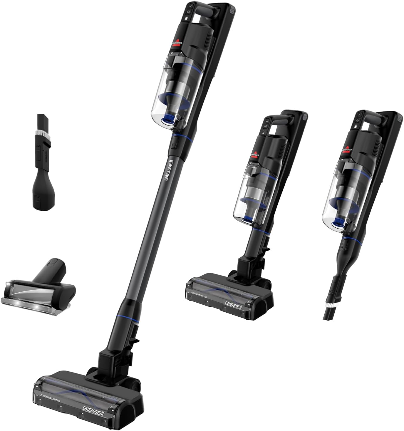 Bissell PowerClean FurGuard, Akku-Staubsauger, 280-W-Motor, selbstreinigende Bürstenrolle, FurFinder-Licht, kabelloser Staubsauger, freistehend, HEPA-Filter, 2500-mAh-Ersatzakku, 50 Min. Laufzeit, 4091N