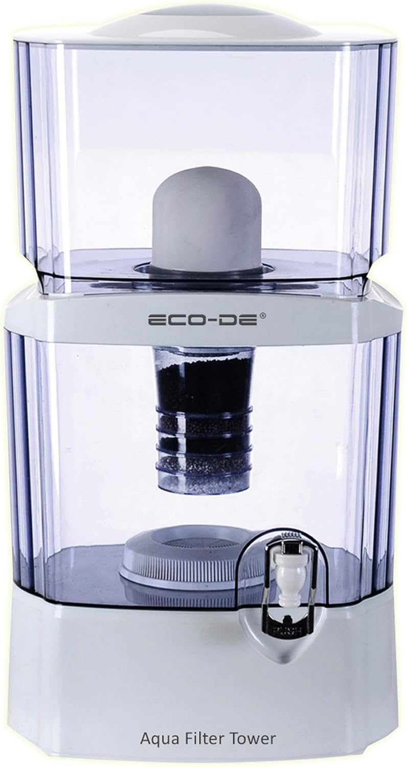 Aqua Filter Tower – Wasserbrunnen mit ECO-DE®-Filter und Luftreiniger