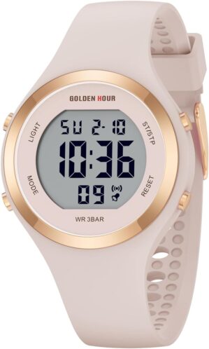 GOLDEN HOUR Digitaluhr Damen 5ATM W...