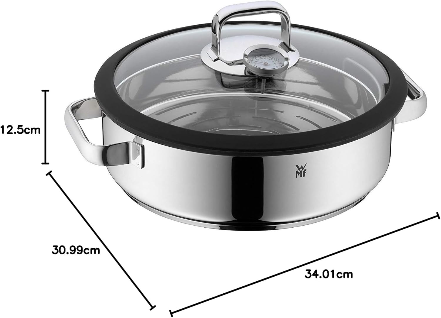 WMF Bräter / Dampfgarer, Silber, 33,5 x 26 x 7,5 cm – Bild 16